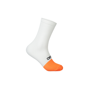 POC Flair Sock Mid Hydrogen White/Zink Orange