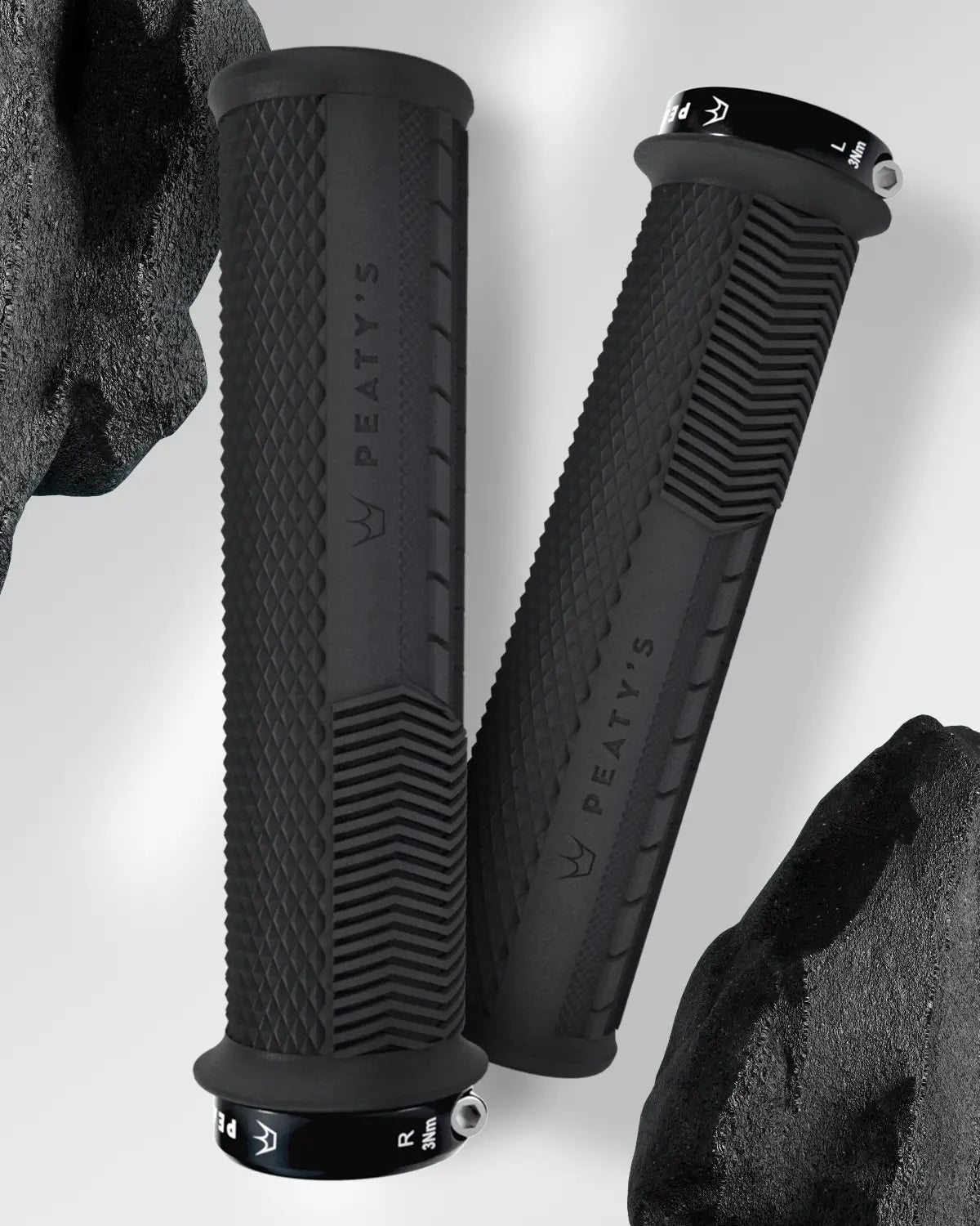 Peaty's Monarch Grips Knurl Thick 32-34mm Black