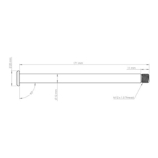 Yeti 171mm Rear Axle tn